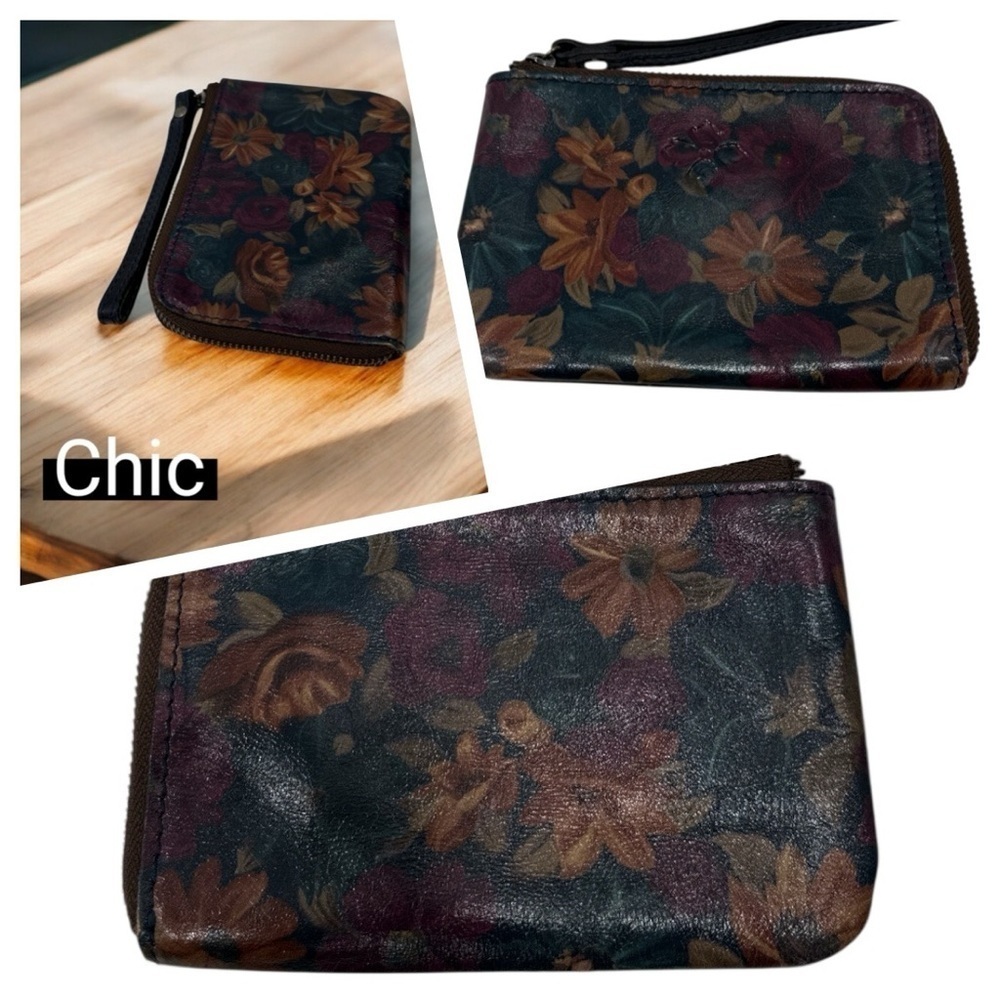 Patricia Nash Floral Clutch - Black and Brown